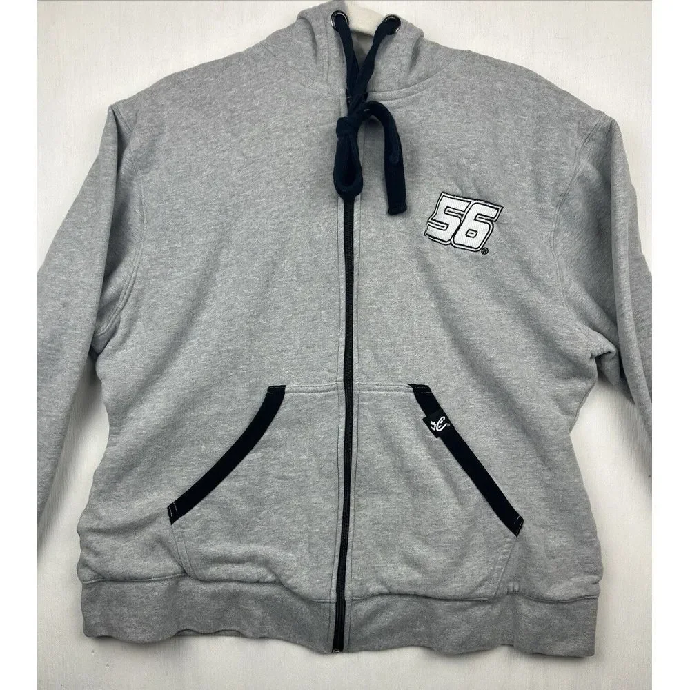 Truex Jr 56 Nascar Speed Diva Womens‎ XL Grey Full Zip Embroidered Jacket